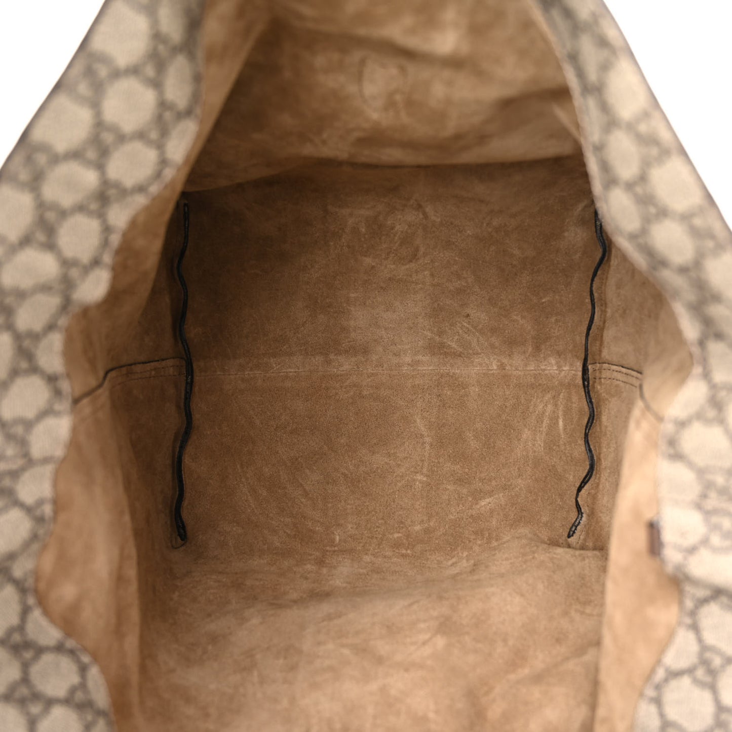 GG Supreme Monogram Calfskin Web Small Jackie 1961 Shoulder Bag Beige Brown Sugar