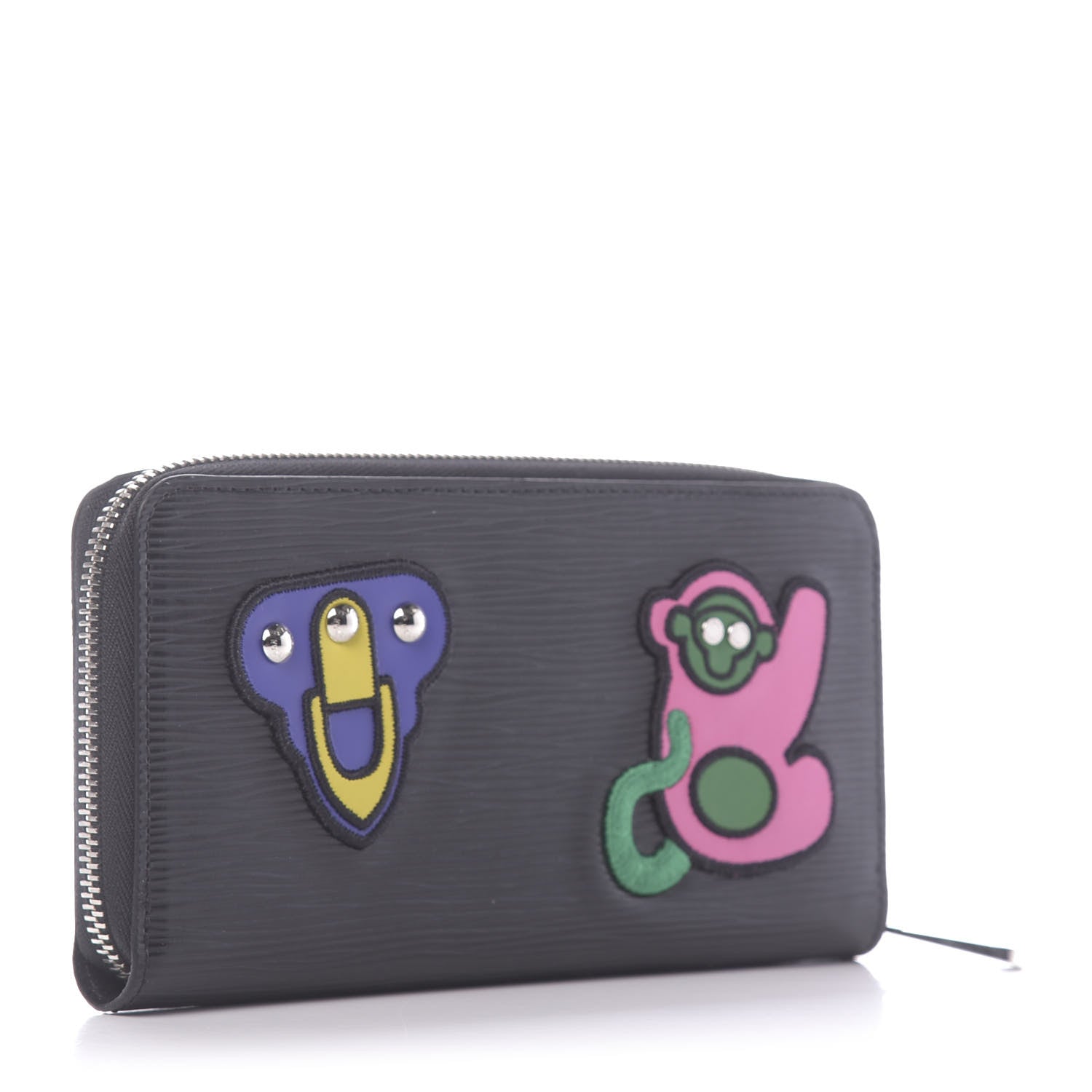 Louis Vuitton Epi LV Stories Zippy Wallet Black 3 of 10