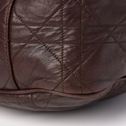 Christian Dior Lambskin Cannage Drawstring Bag Dark Brown 13 of 13