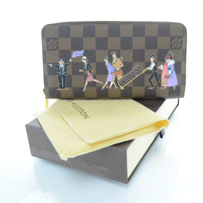Louis Vuitton Damier Ebene Illustre Zippy Wallet Violet 3 of 11