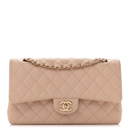 Chanel Caviar Quilted Medium Double Flap Light Beige 1 of 14