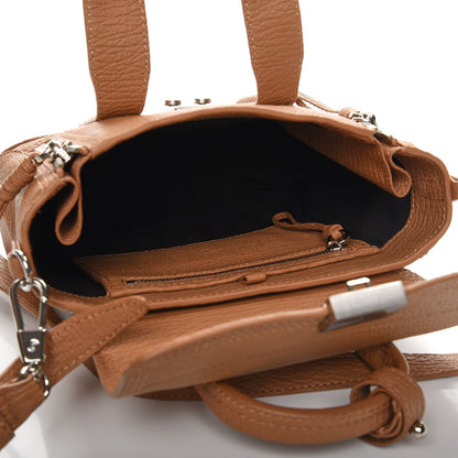 3.1 Phillip Lim 3.1 Textured Calfskin Mini Pashli Satchel Tan 5 of 8