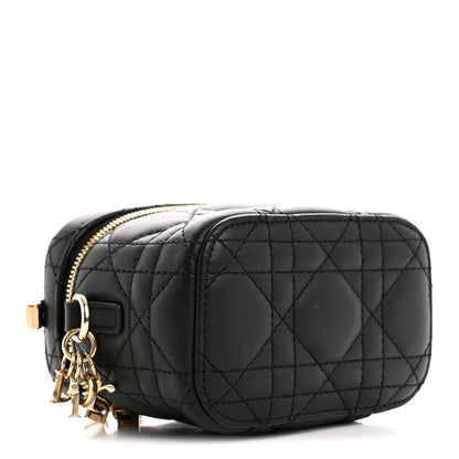 Christian Dior Lambskin Cannage Micro Lady Dior Vanity Case Black 4 of 12
