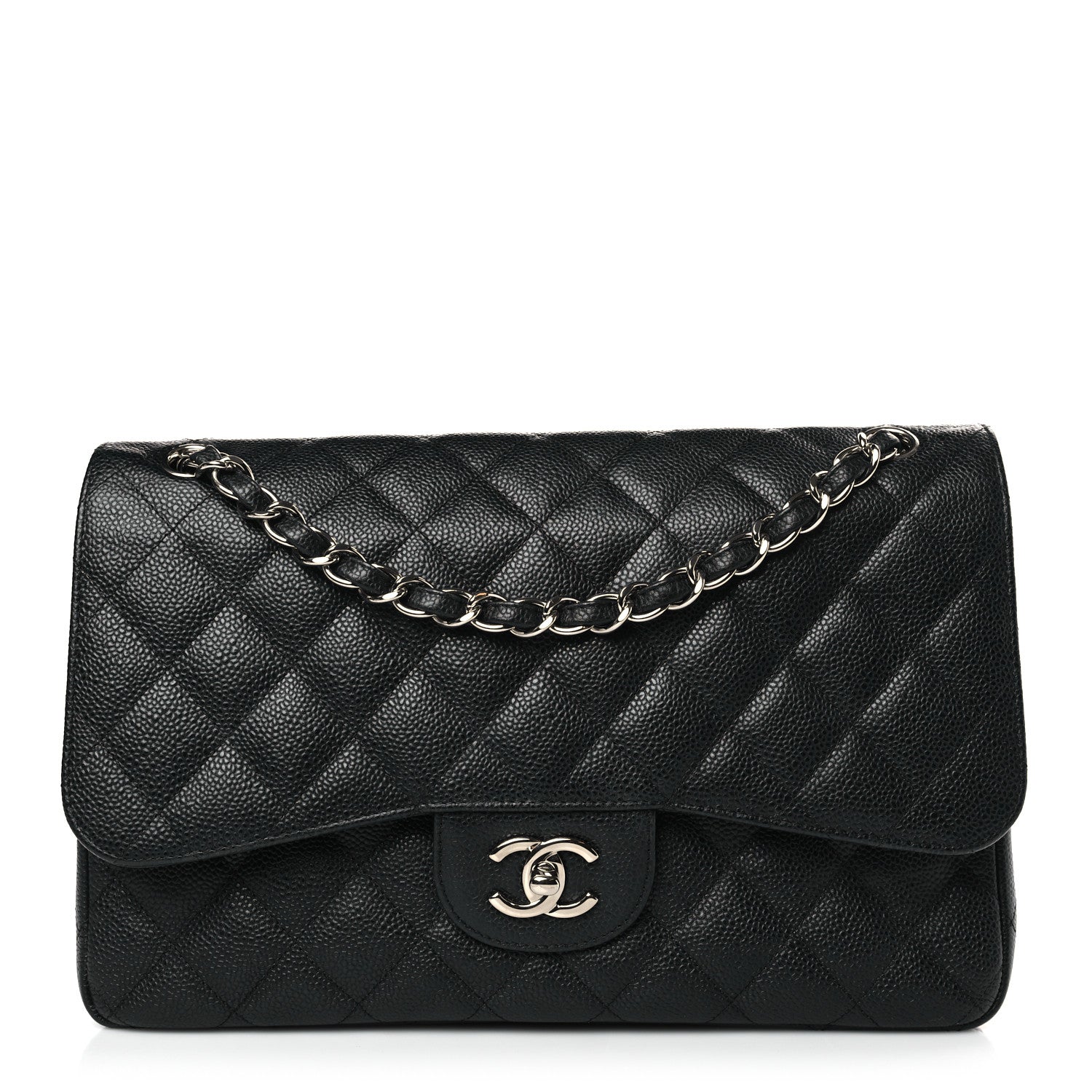 Chanel Caviar Quilted Jumbo Double Flap Black 1 of 9