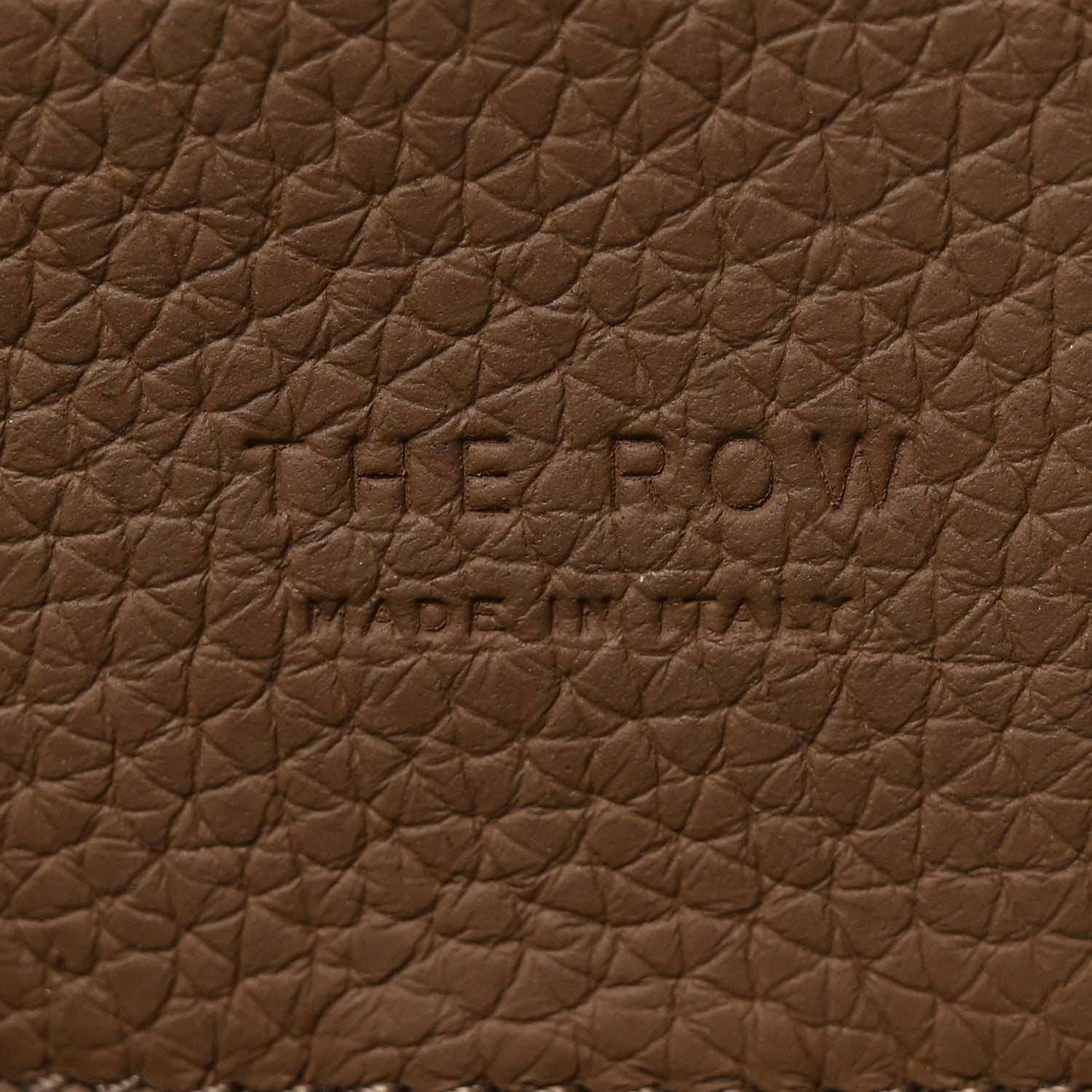 The Row Grained Calfskin Soft Margaux 10 Bag Dark Taupe 6 of 9