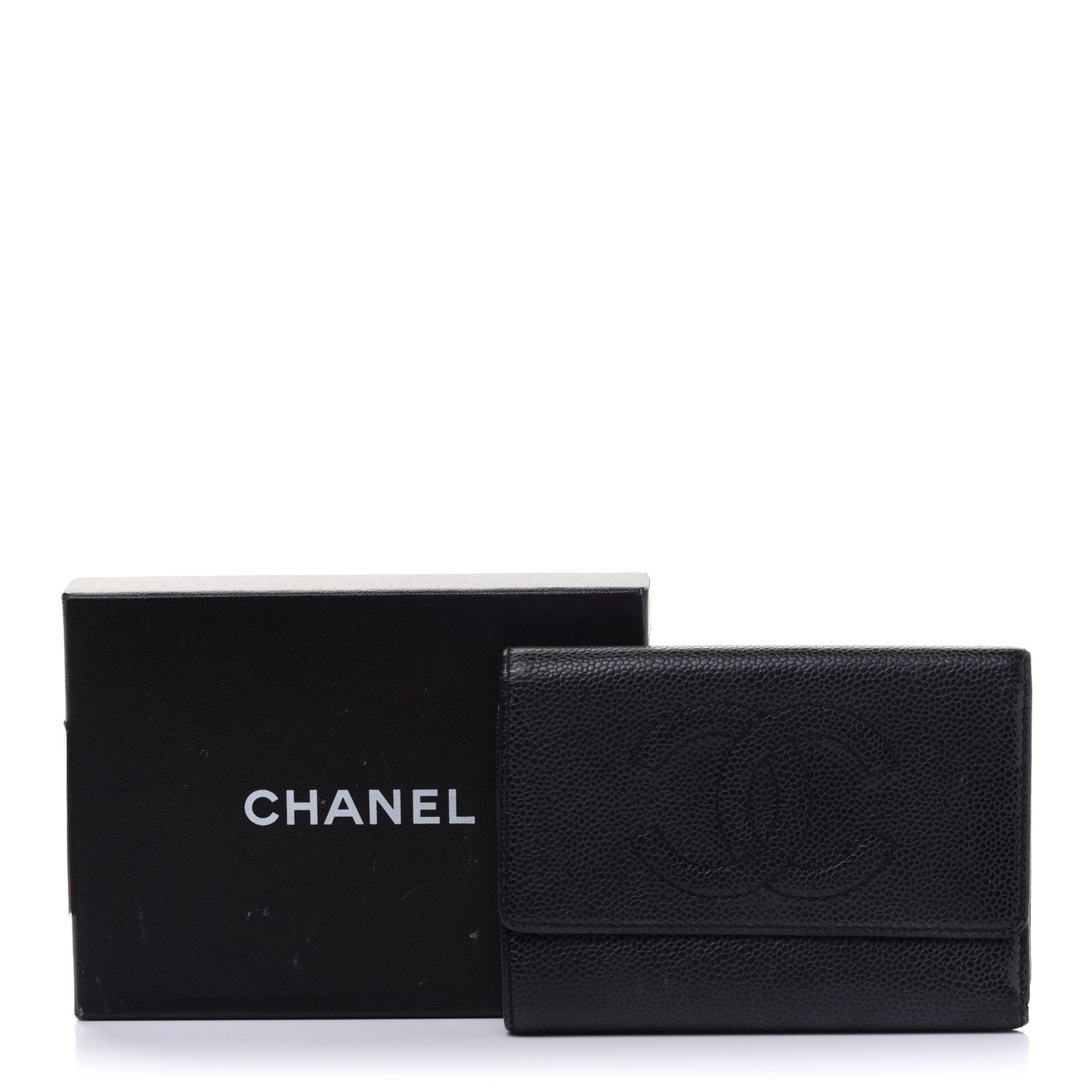 Caviar Timeless CC Compact Wallet Black