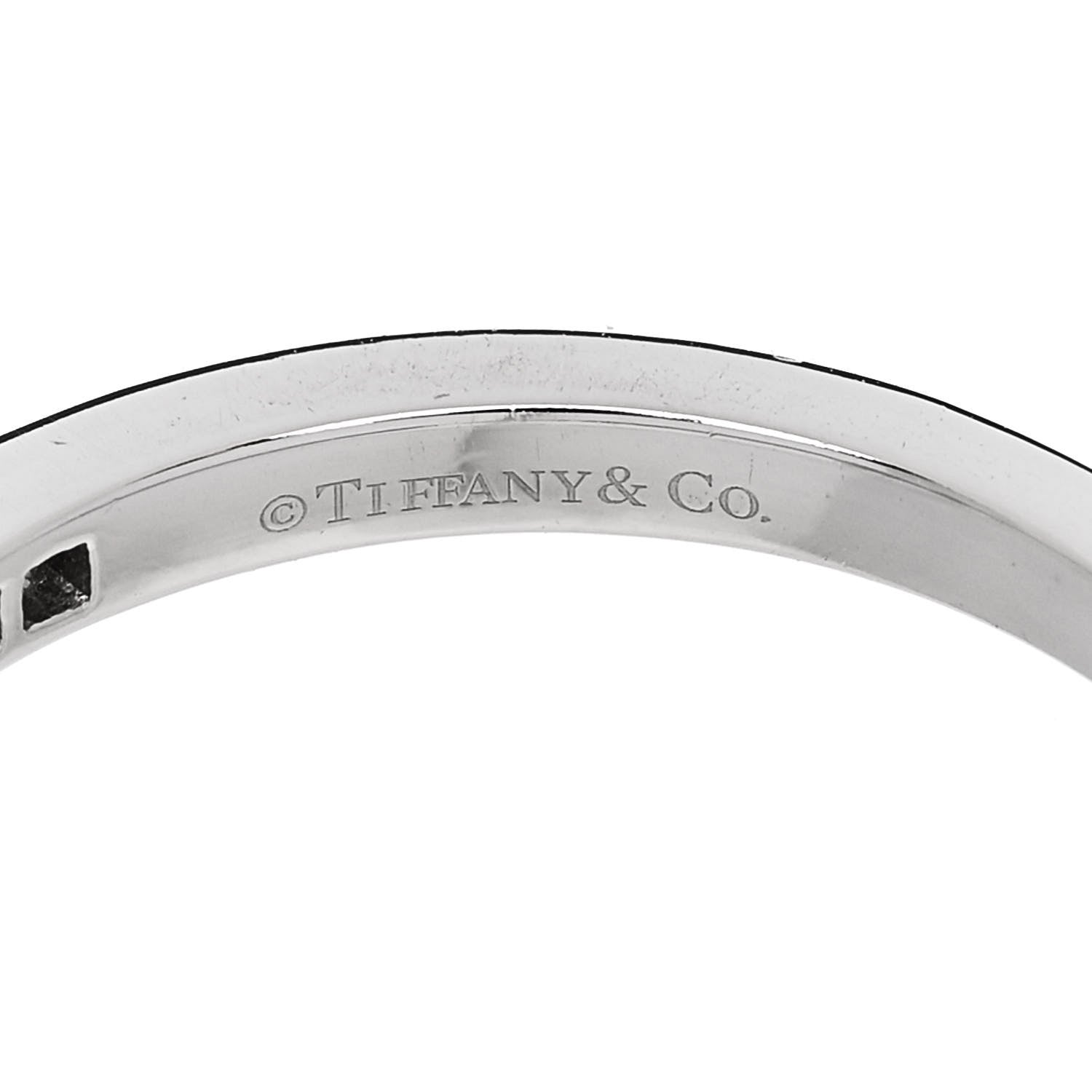 Tiffany Platinum Diamond .44ctw Victoria Ring 54 7 5 of 7