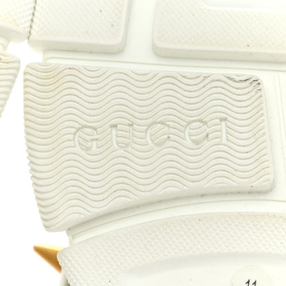 Gucci X SEGA Technical Canvas Calfskin Removable Studs Mens Flashtrek Sneakers 11 Great White 6 of 8