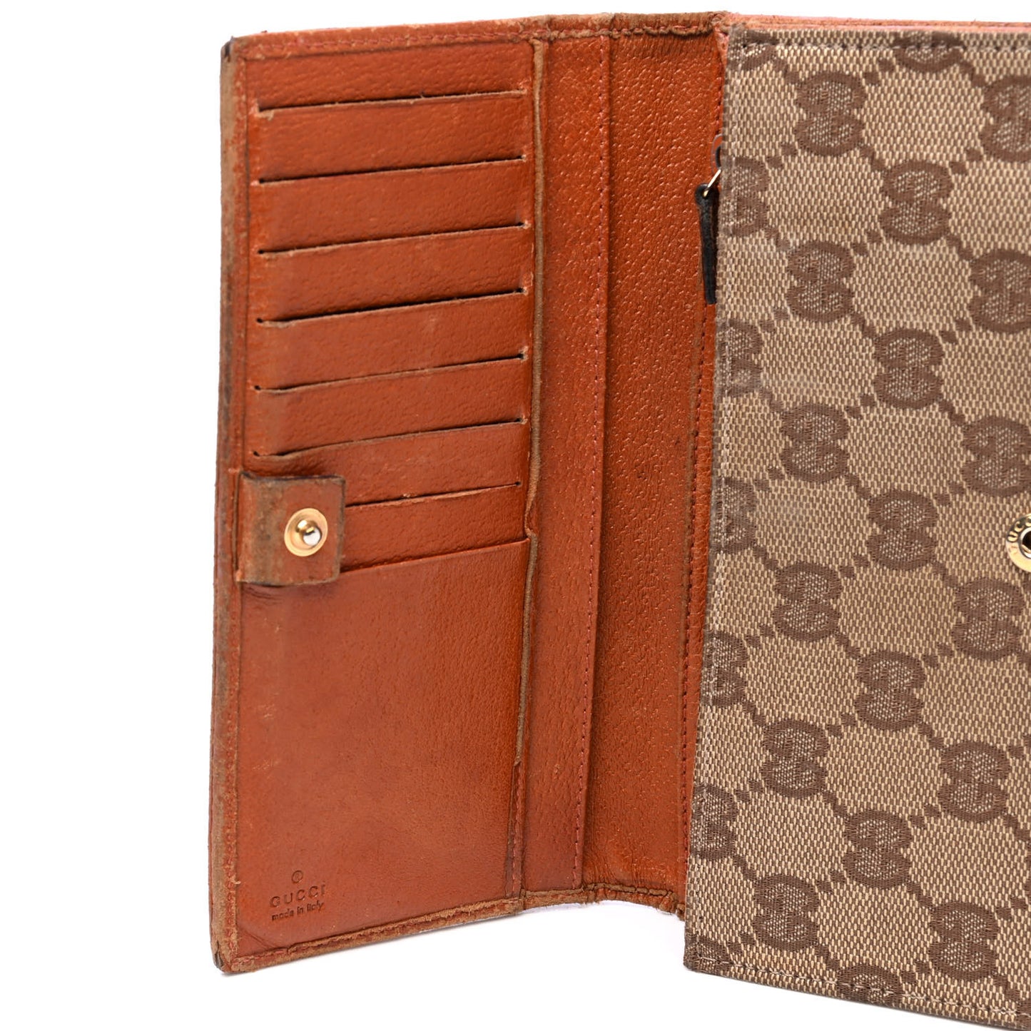 Monogram Studded Continental Wallet Orange