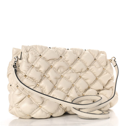 Valentino Garavani Nappa Spikeme Clutch Ivory 3 of 8