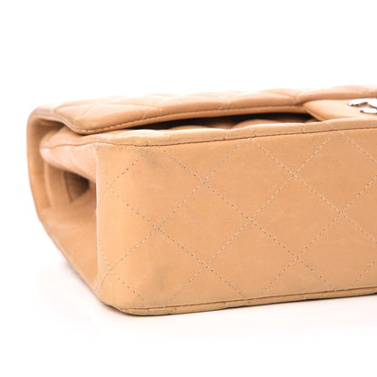 Chanel Lambskin Quilted Medium Double Flap Beige 15 of 19