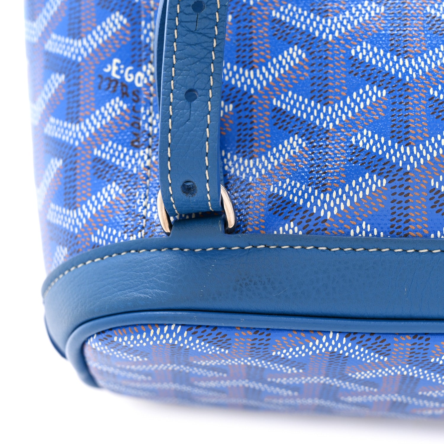 Goyard Goyardine Calfskin Mini Alpin Backpack Sky Blue 14 of 14