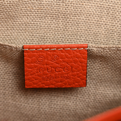 Gucci Monogram Dollar Calfskin Mini Bree Messenger Bag Beige Ebony Sun Orange 6 of 13