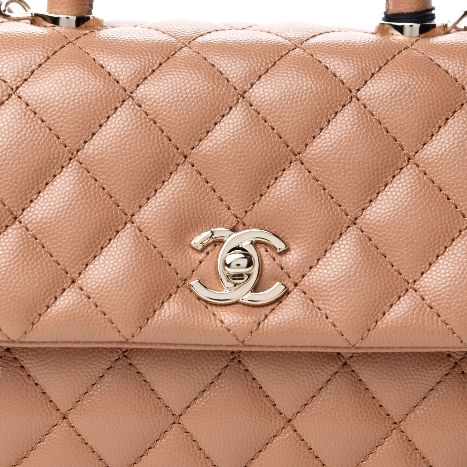 Chanel Caviar Quilted Mini Coco Handle Flap Brown 10 of 11
