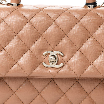 Chanel Caviar Quilted Mini Coco Handle Flap Brown 10 of 11
