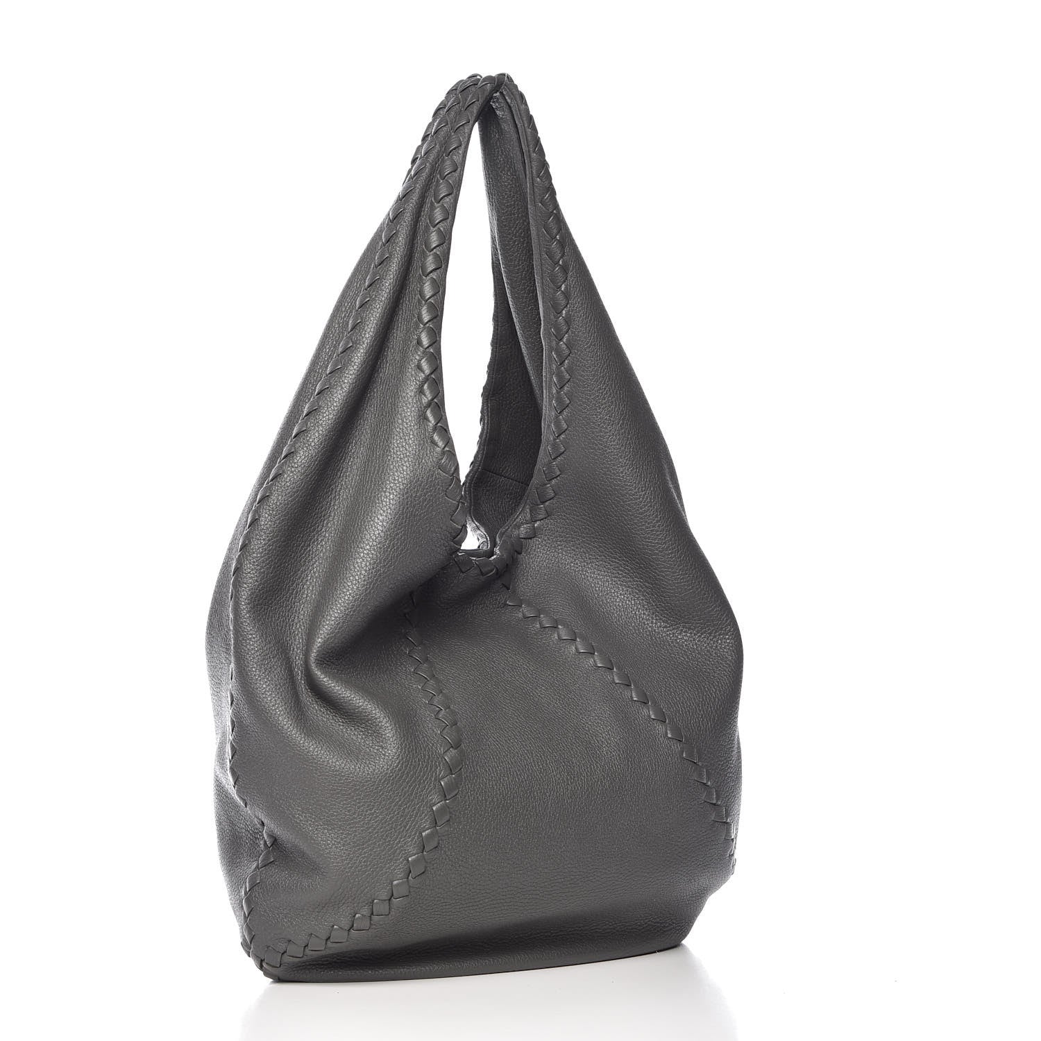 Bottega Veneta Cervo Deerskin Large Hobo Light Grey 3 of 11
