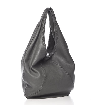 Bottega Veneta Cervo Deerskin Large Hobo Light Grey 3 of 11