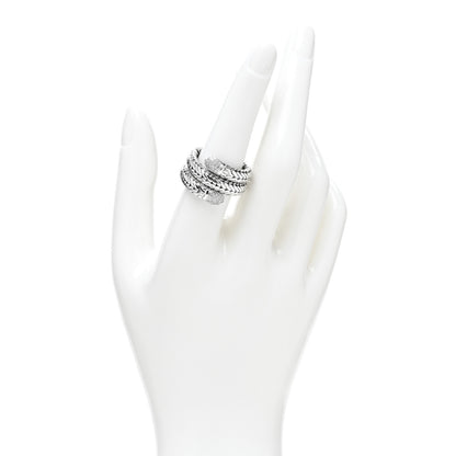 John Hardy Sterling Silver Diamond Coil Ring 54 7 2 of 4