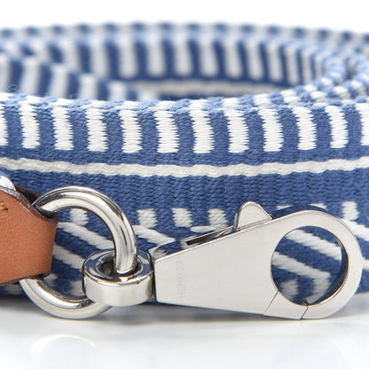 Hermes Toile Swift 25mm Sangle ZigZag Shoulder Strap Bleu Brighton 5 of 5