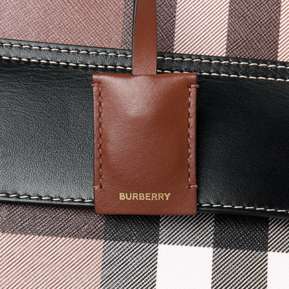Burberry E-Canvas Check Calfskin Medium Freya Tote Dark Birch Brown 8 of 12