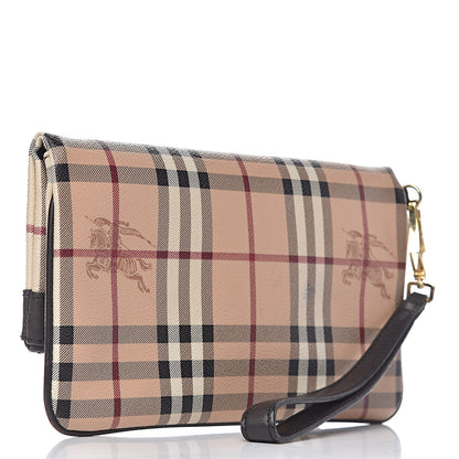 Burberry Haymarket Check Adeline Foldover Clutch Brown 3 of 10