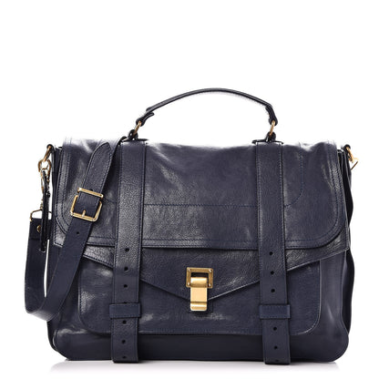 Proenza Schouler Lambskin Large PS1 Satchel Midnight 1 of 7