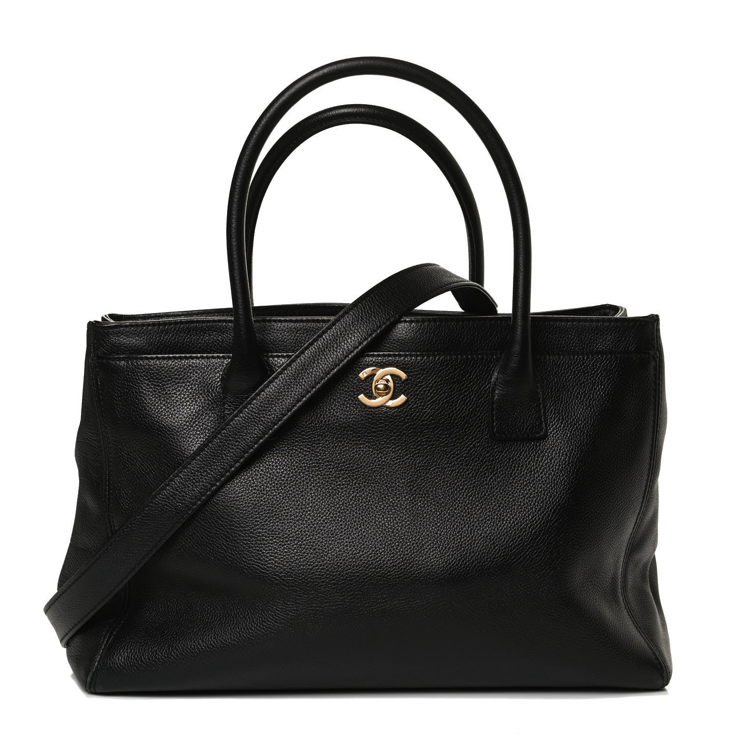 Chanel Calfskin Cerf Executive Shopper Tote Black 2 of 14