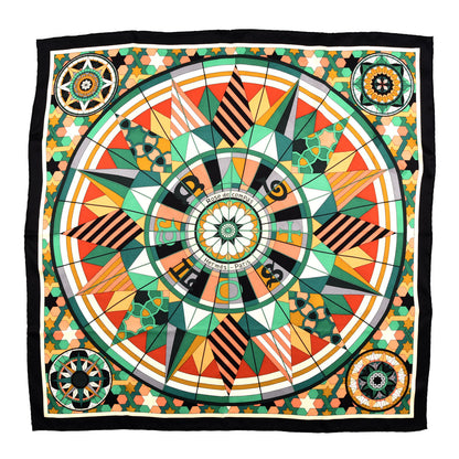 Hermes Silk Rose de Compas Scarf 70 1 of 3