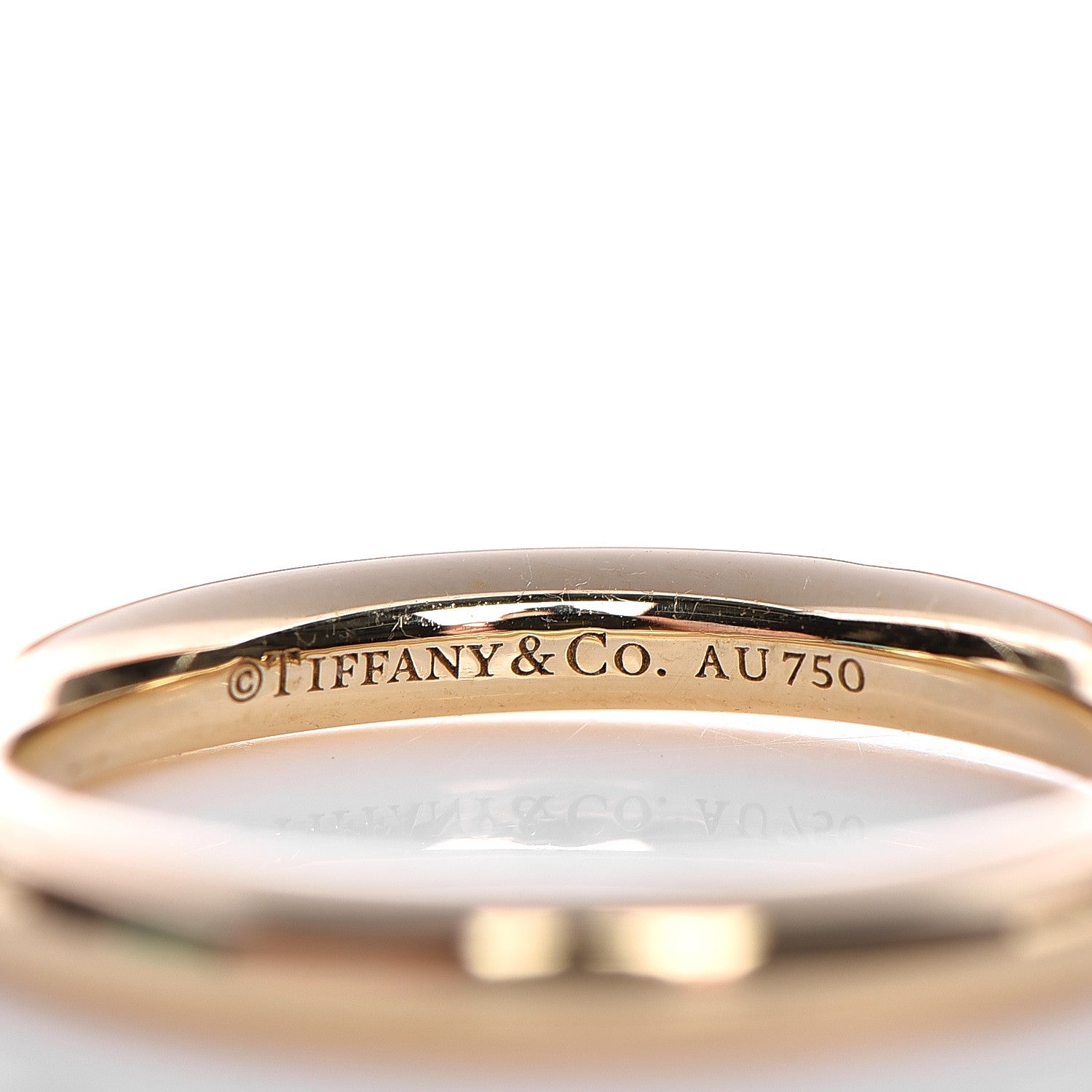 Tiffany 18K Yellow Gold Circle Tag Ring 6 3 of 5