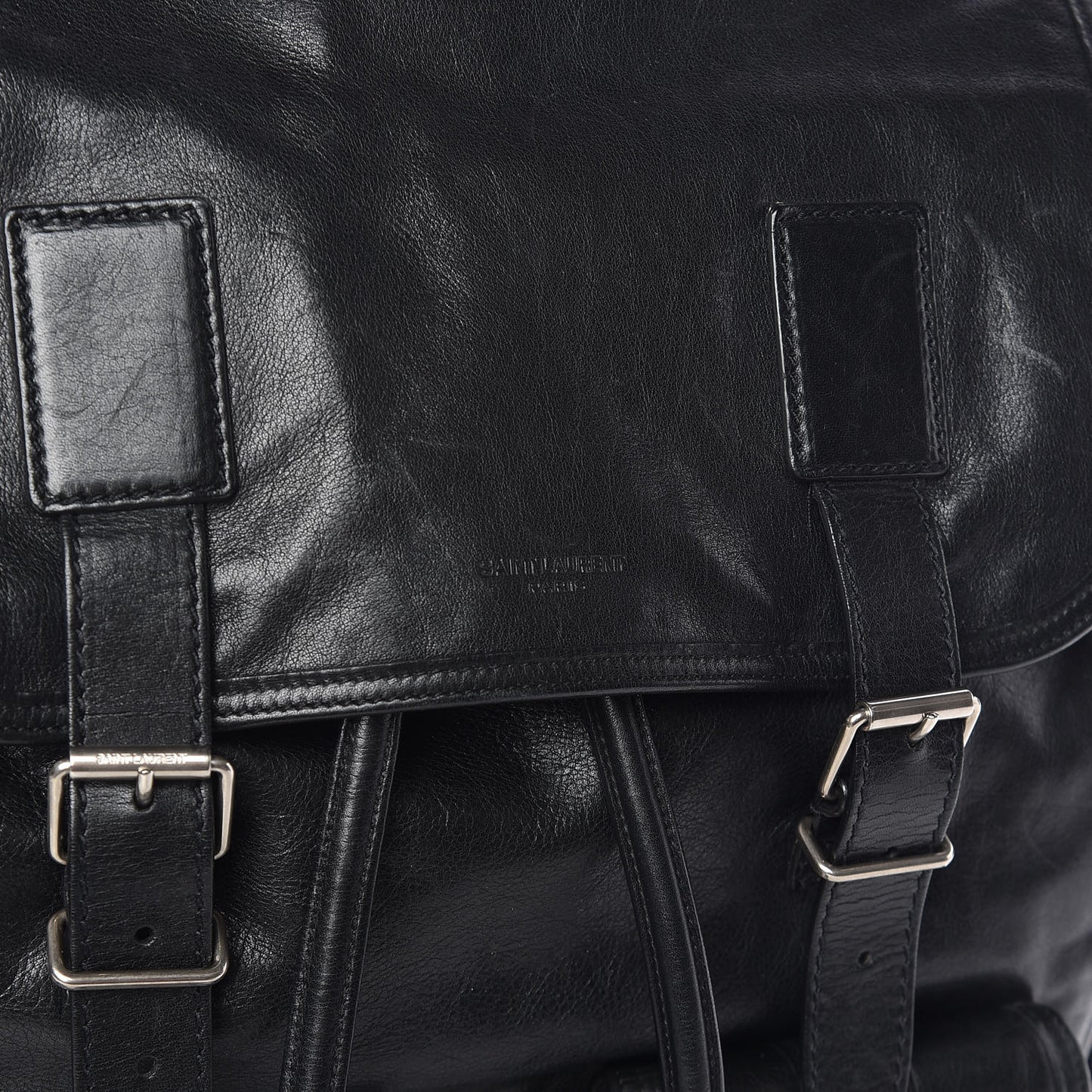 Smooth Calfskin Roc Sack Backpack Black