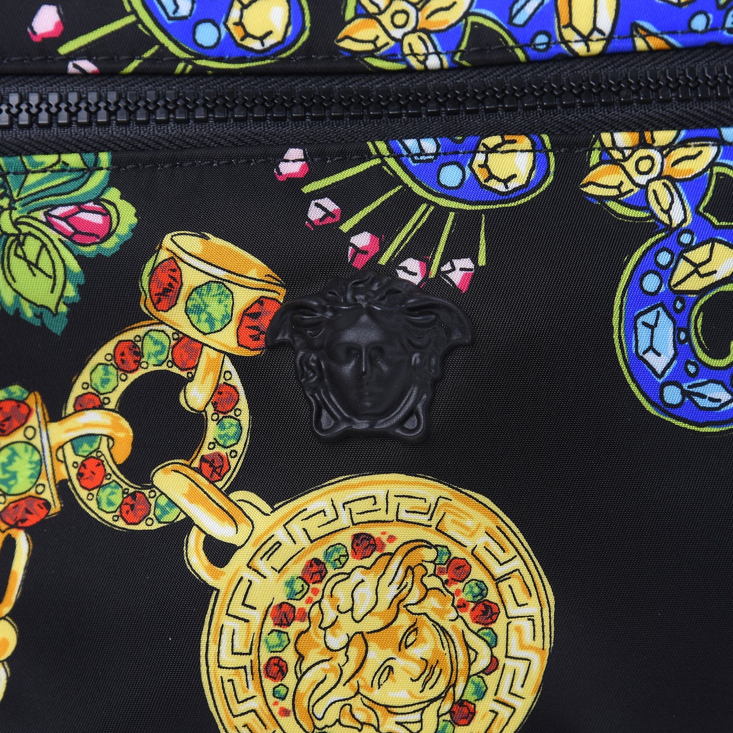 Nylon Marsupio St Catene Medusa Belt Bag Black Multicolor