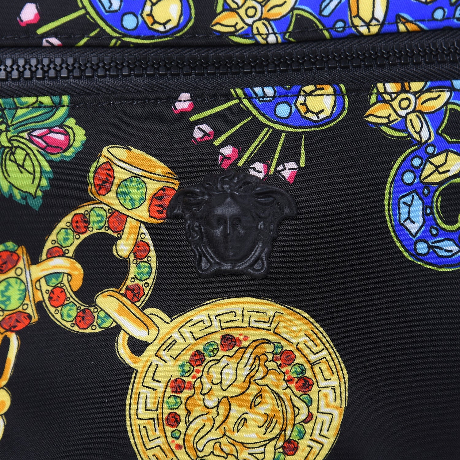 Versace Nylon Marsupio St Catene Medusa Belt Bag Black Multicolor 9 of 9