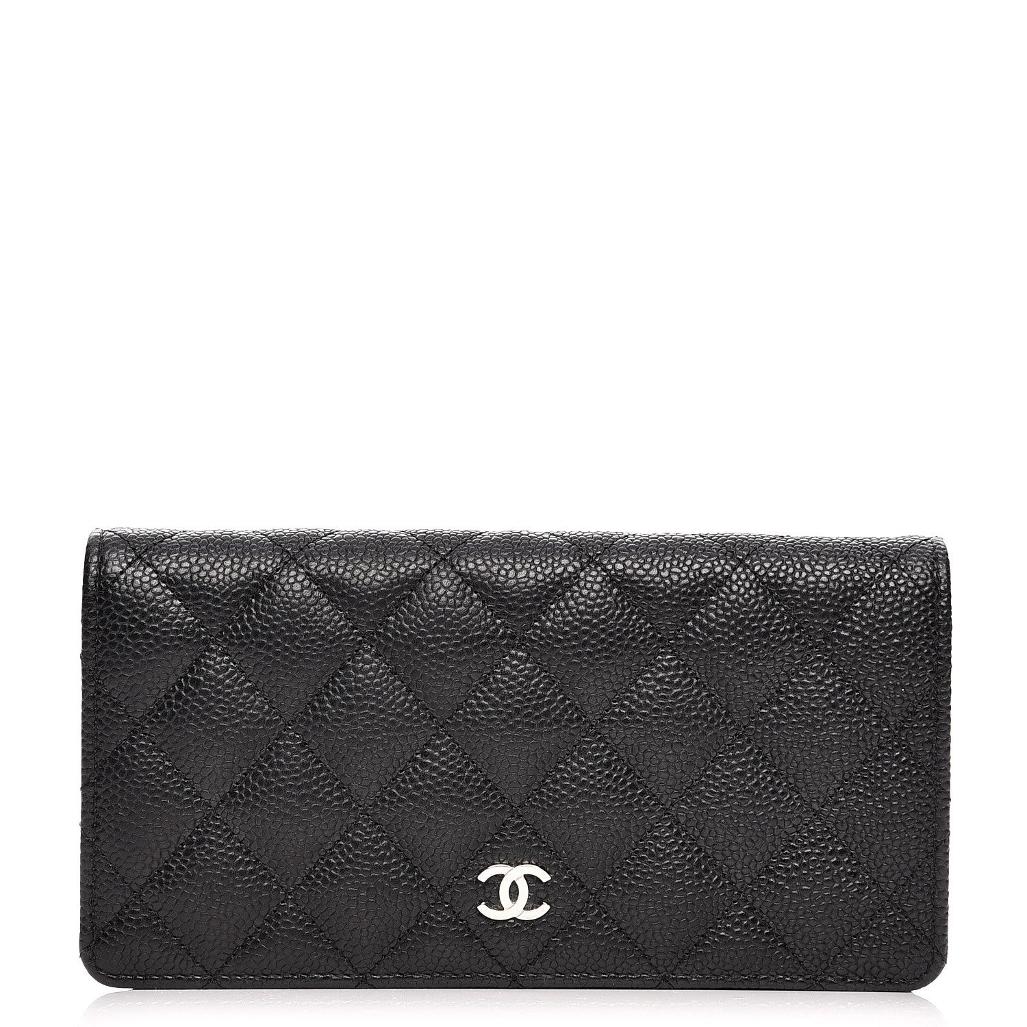 Chanel Caviar Quilted Yen Wallet Black 1 of 8