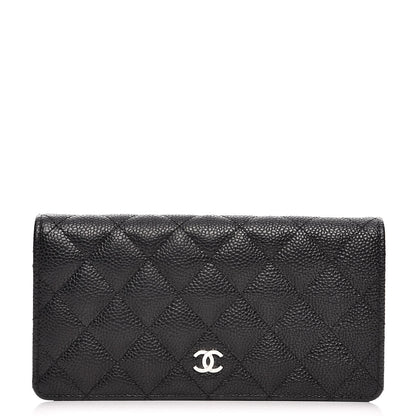 Chanel Caviar Quilted Yen Wallet Black 1 of 8