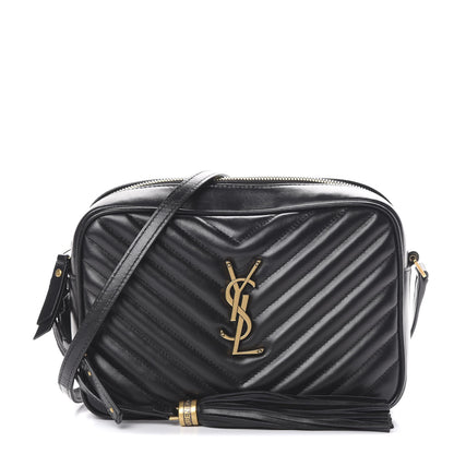 Saint Laurent Calfskin Matelasse Monogram Lou Camera Bag Black 1 of 9