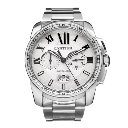 Cartier Stainless Steel 42mm Calibre de Cartier Chronograph Automatic Watch 1 of 8