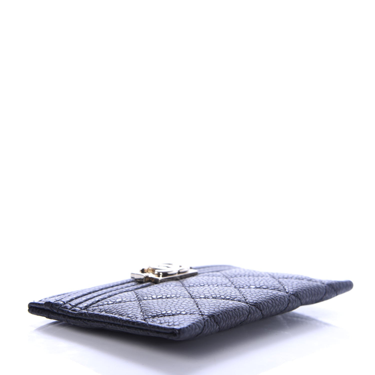 Chanel Caviar Quilted Boy Card Holder Black 4 of 8