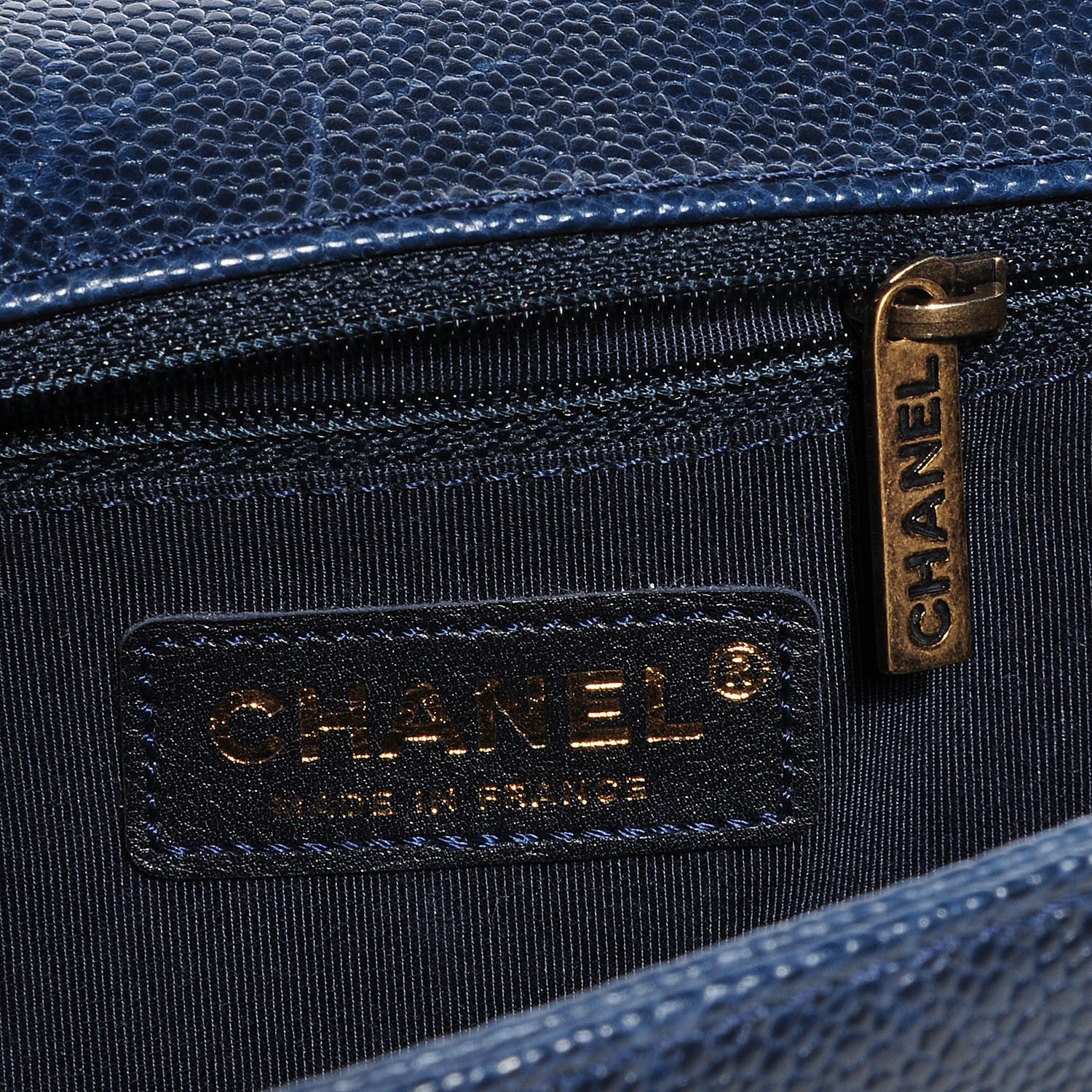 Chanel Caviar Quilted New Medium Boy Flap Navy 5 of 9