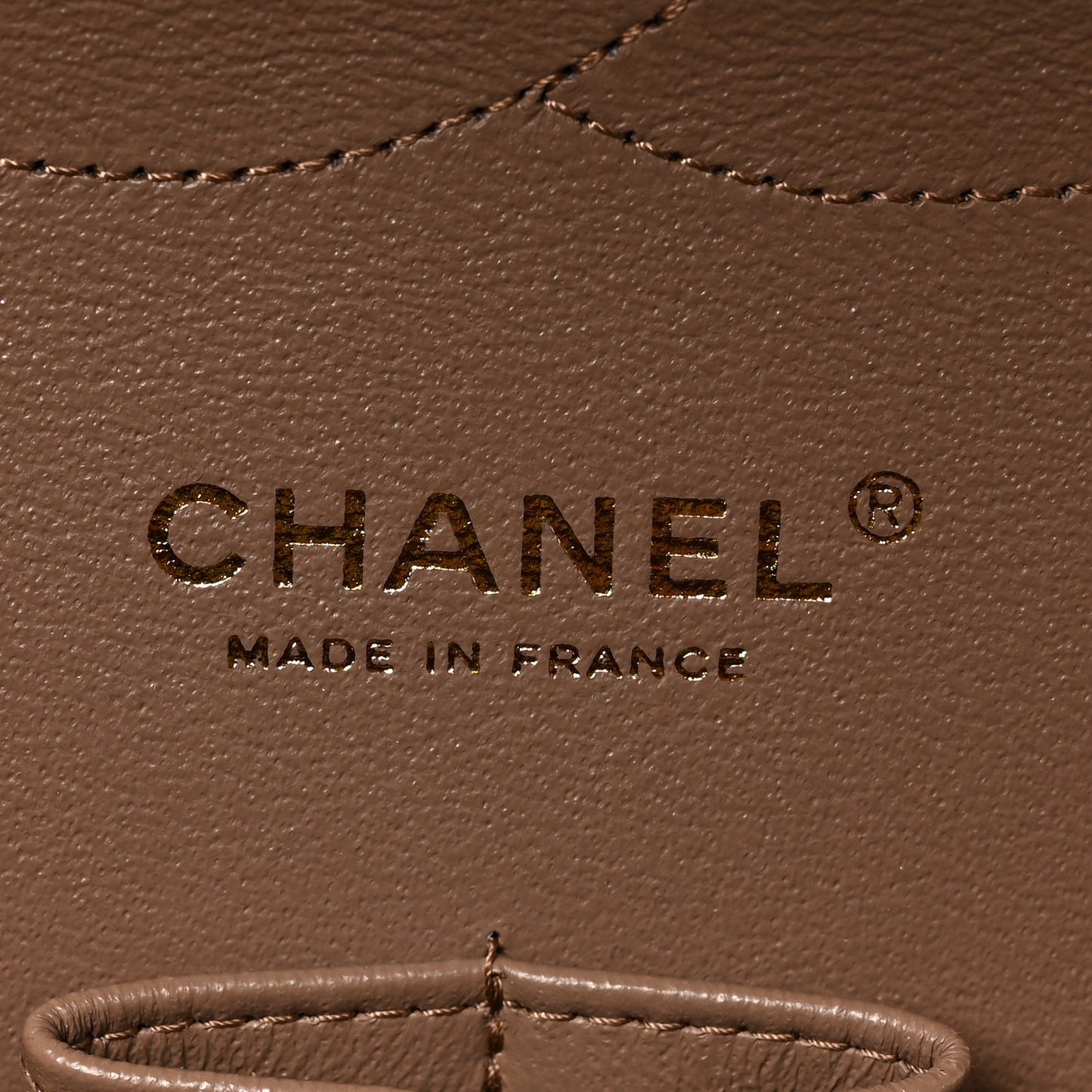 Lambskin Quilted Jumbo Double Flap Dark Beige