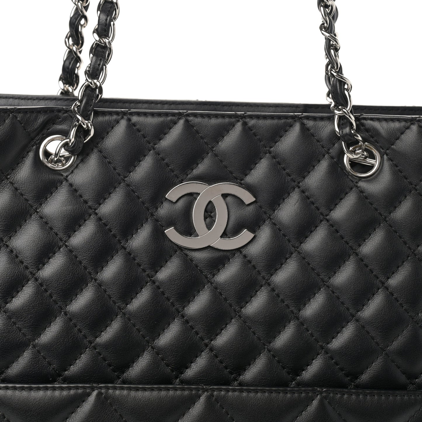 Calfskin Quilted In The Business North South Tote Black