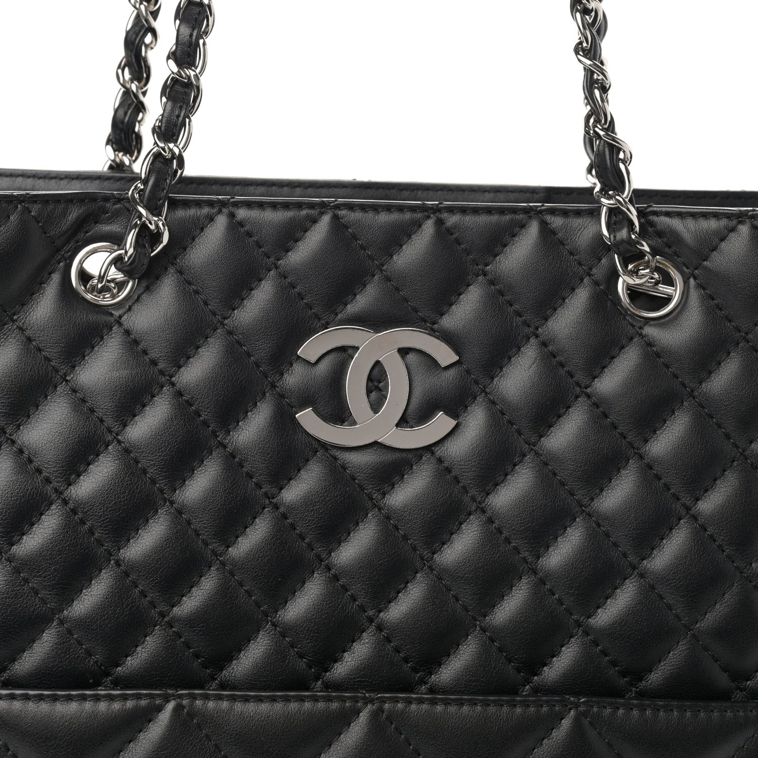 Chanel Calfskin Quilted In The Business North South Tote Black 8 of 10