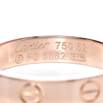 Cartier 18K Pink Gold 3.5mm LOVE Wedding Band Ring 52 6 4 of 4