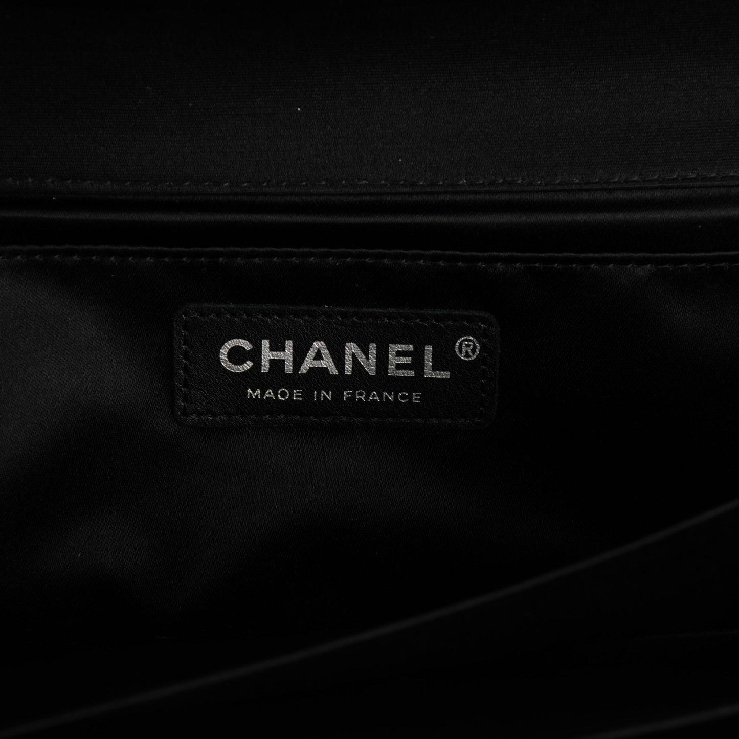 Satin Ribbon Evening Clutch Black
