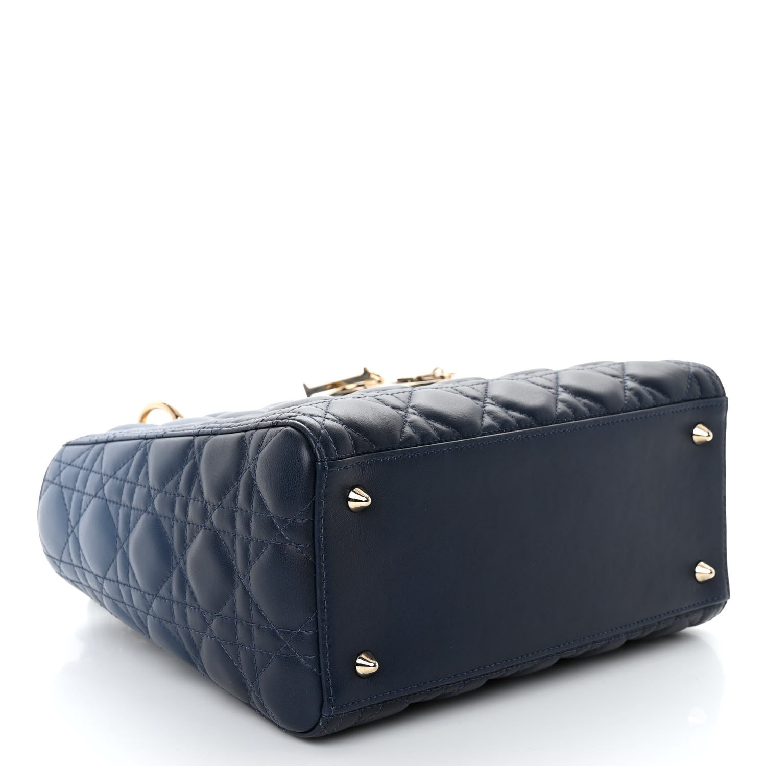 Christian Dior Lambskin Cannage Gradient Medium Lady Dior Blue 4 of 9