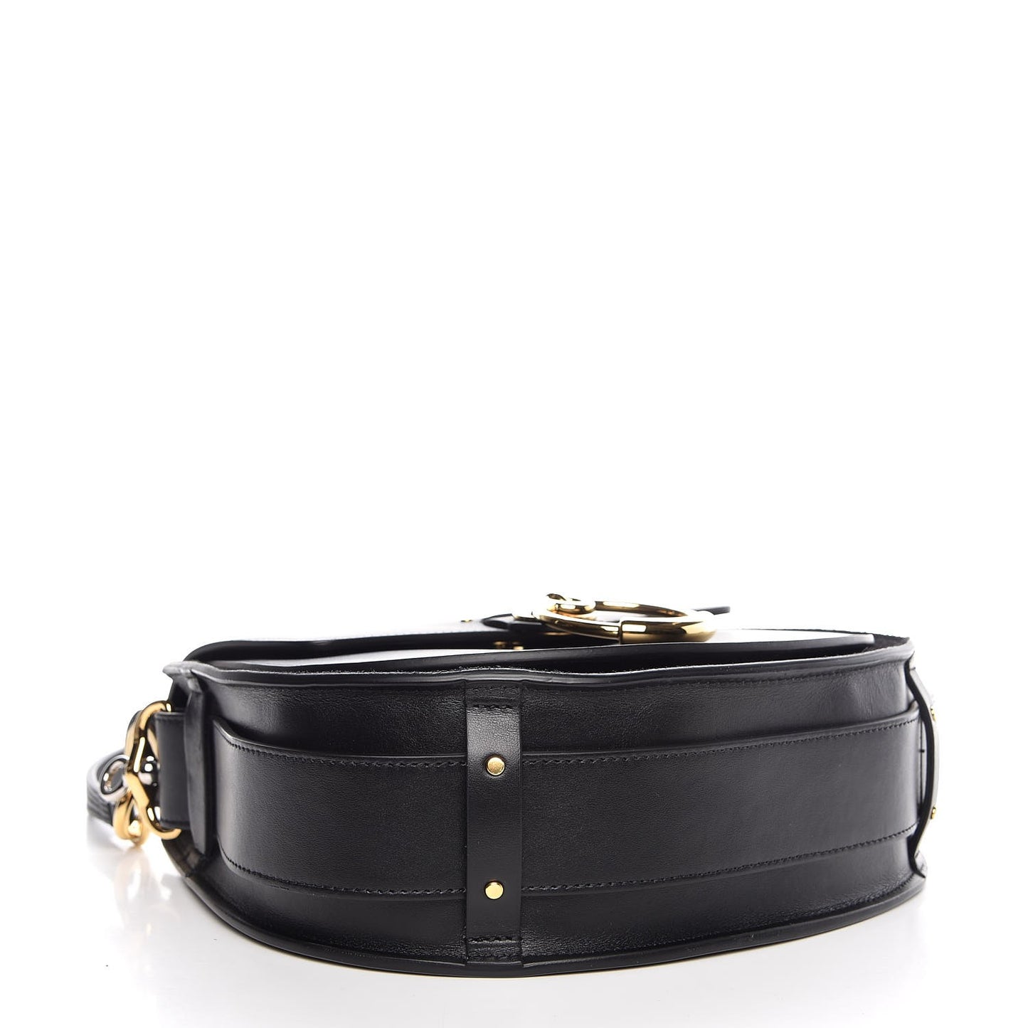 Calfskin Suede Large Tess Bag Black