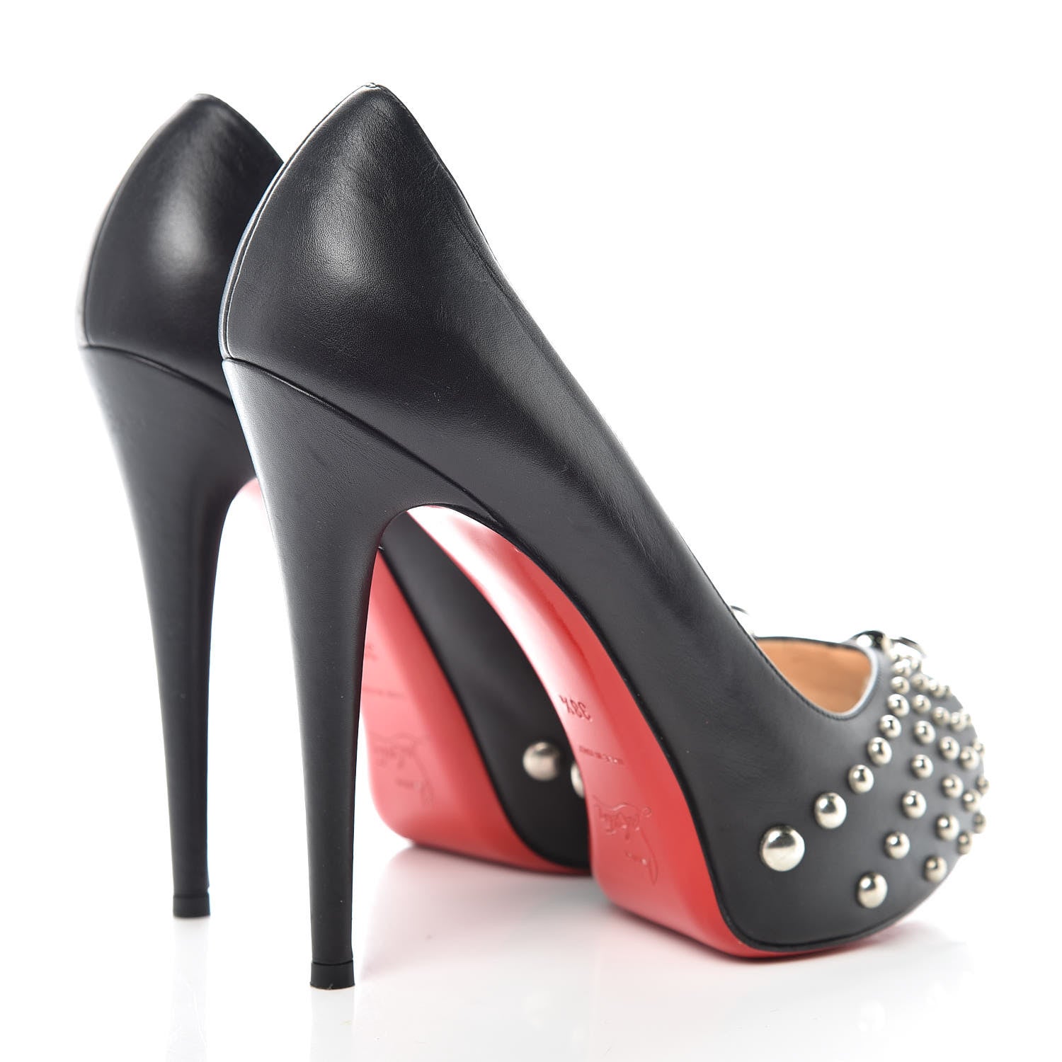 Christian Louboutin Kid Door Knock 120 Platform Pumps 38.5 Black 4 of 12