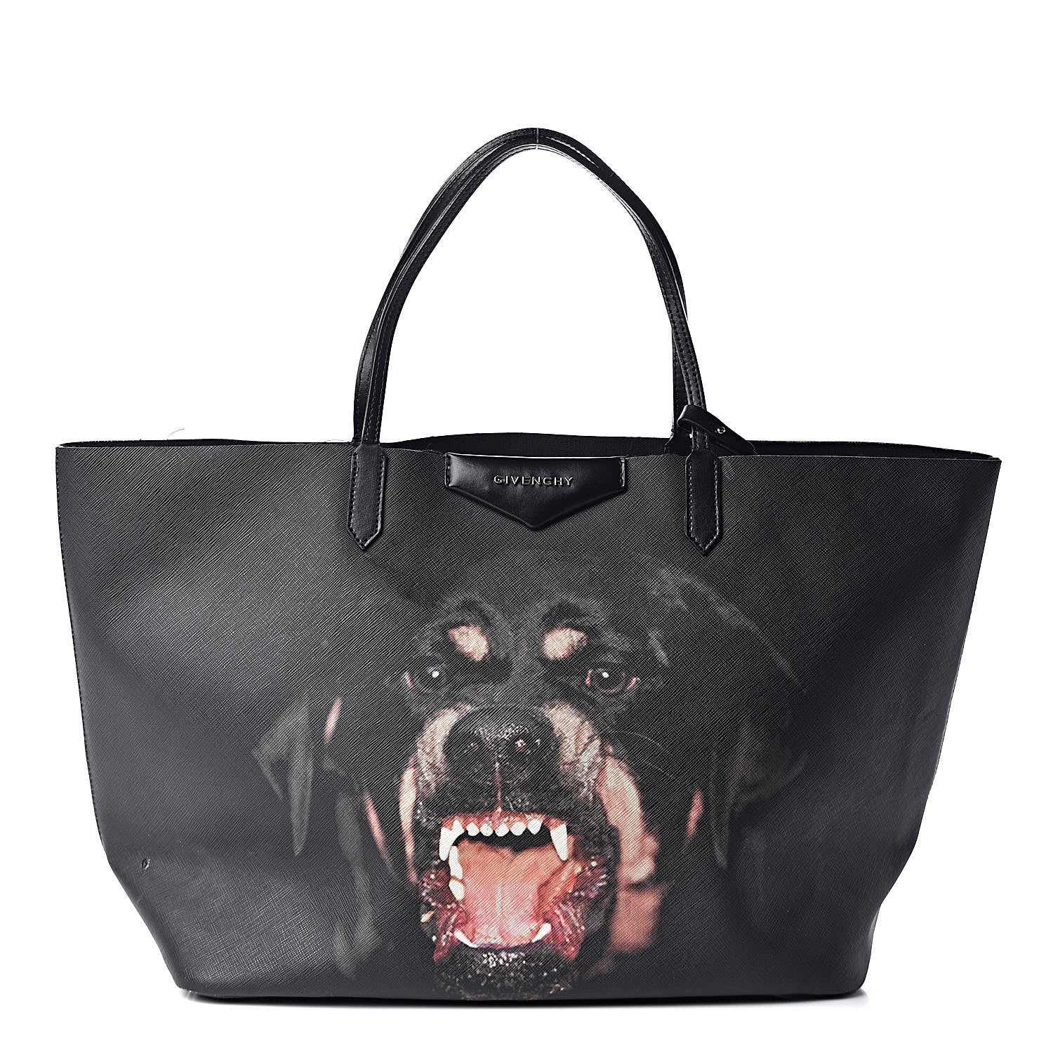 Givenchy Textured Coated Canvas Rottweiler Pint Large Antigona Tote Black 1 of 14