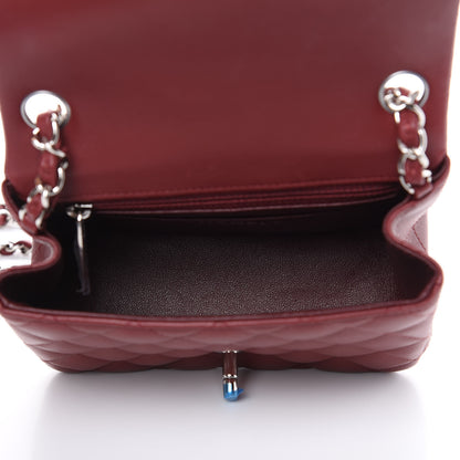 Chanel Lambskin Quilted Mini Square Flap Burgundy 5 of 12