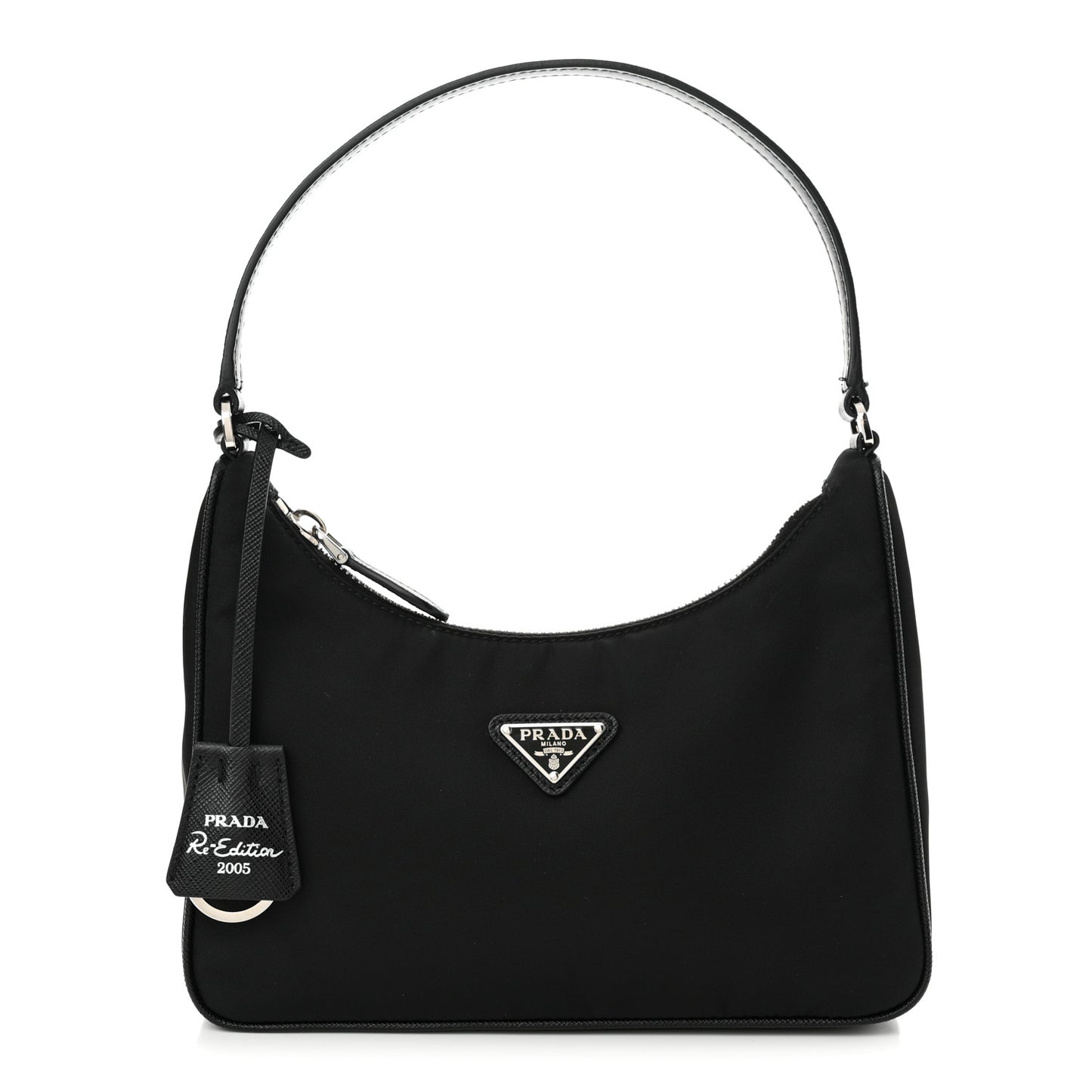Tessuto Nylon Saffiano Mini Re-Edition 2005 Bag Black