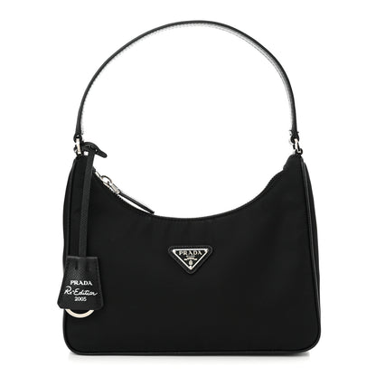 Prada Tessuto Nylon Saffiano Mini Re-Edition 2005 Bag Black 1 of 13
